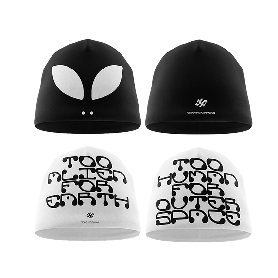 Too Alien Reversible Beanie - WHITE